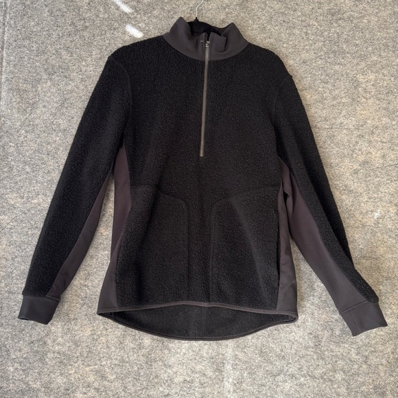 Lululemon Tundra Trek 1/2 Zip Black Sherpa Fleece Pullover Jacket Size S - Picture 3 of 16